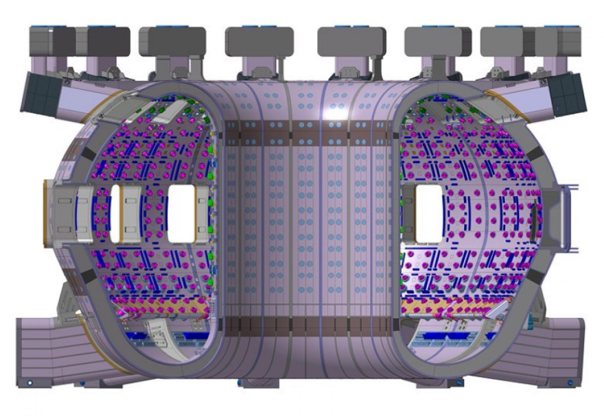Vue structurelle d'un secteur du tokamak ITER — enveloppe du Vacuum Vessel